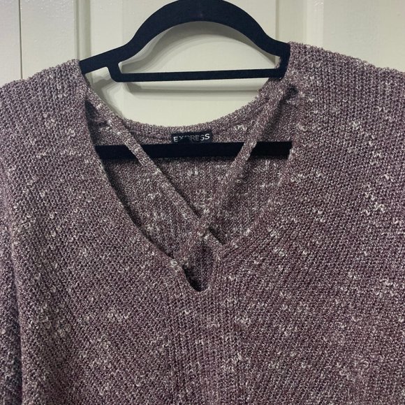 Express Criss Cross Front Knit Sweater - Picture 3 of 5